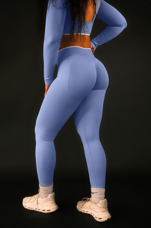 Blue Sculpting Leggings